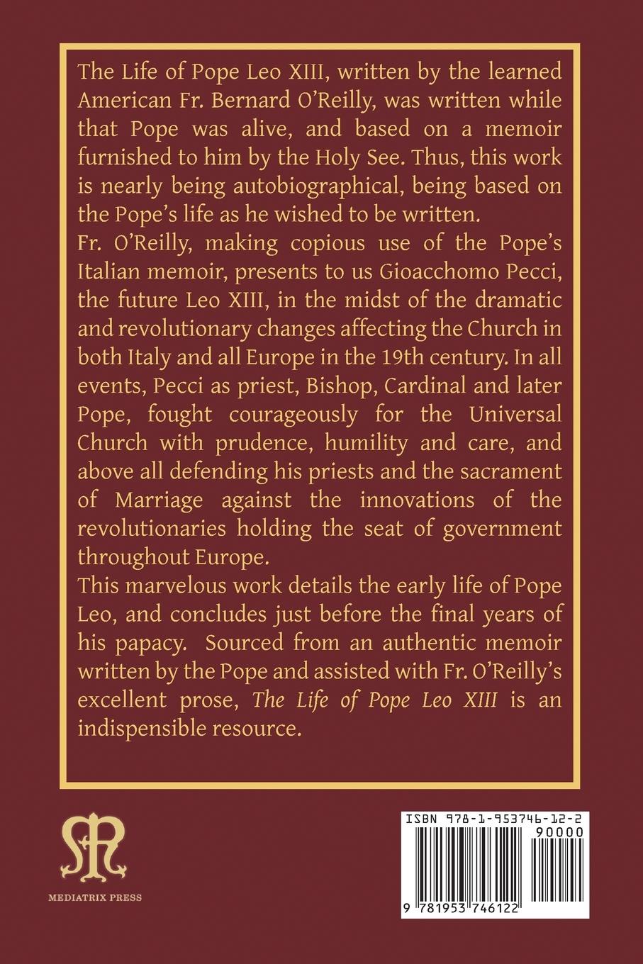 Rückseitencover The Life of Pope Leo XIII