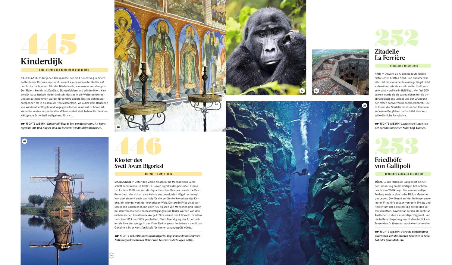 Beispielinhalt (Bild) Lonely Planet Bildband Ultimative Reiseziele