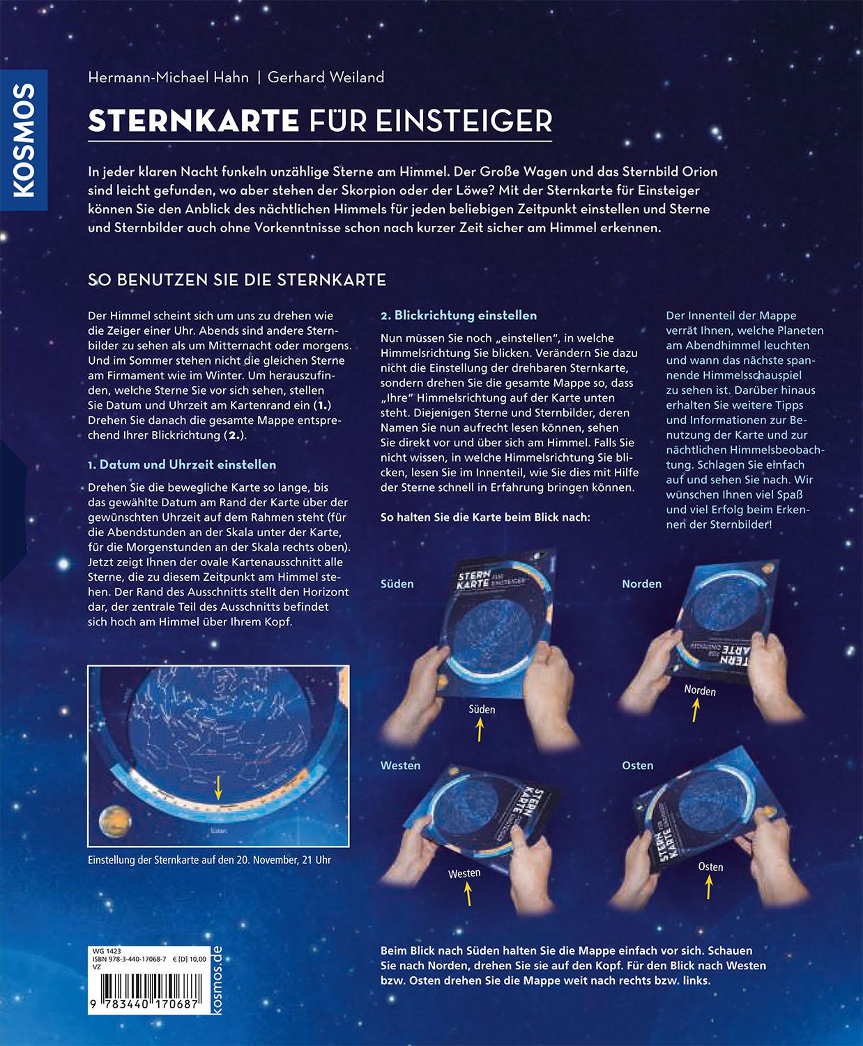 Rückseitencover Sternkarte für Einsteiger