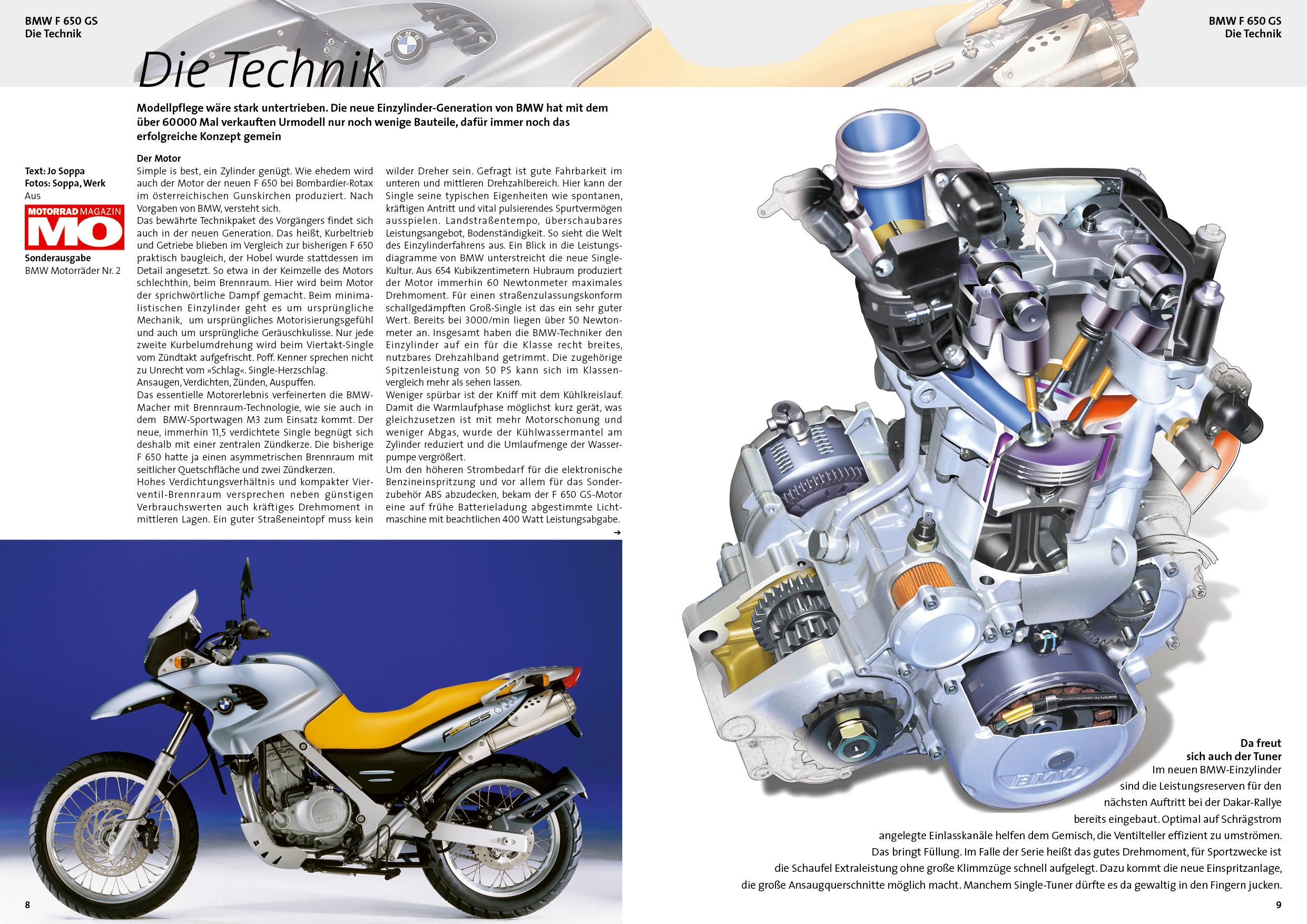 Beispielinhalt (Bild) BMW F 650 GS & Dakar ab 2000/ F650 CS ab 2002,2 Spark ab 2004, Reparaturanleitung