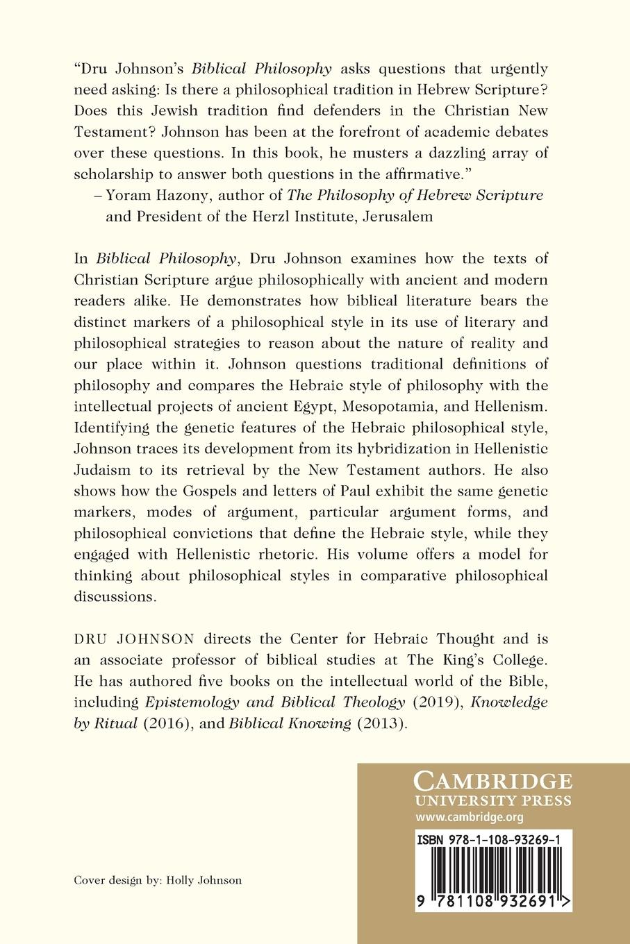 Rückseitencover Biblical Philosophy