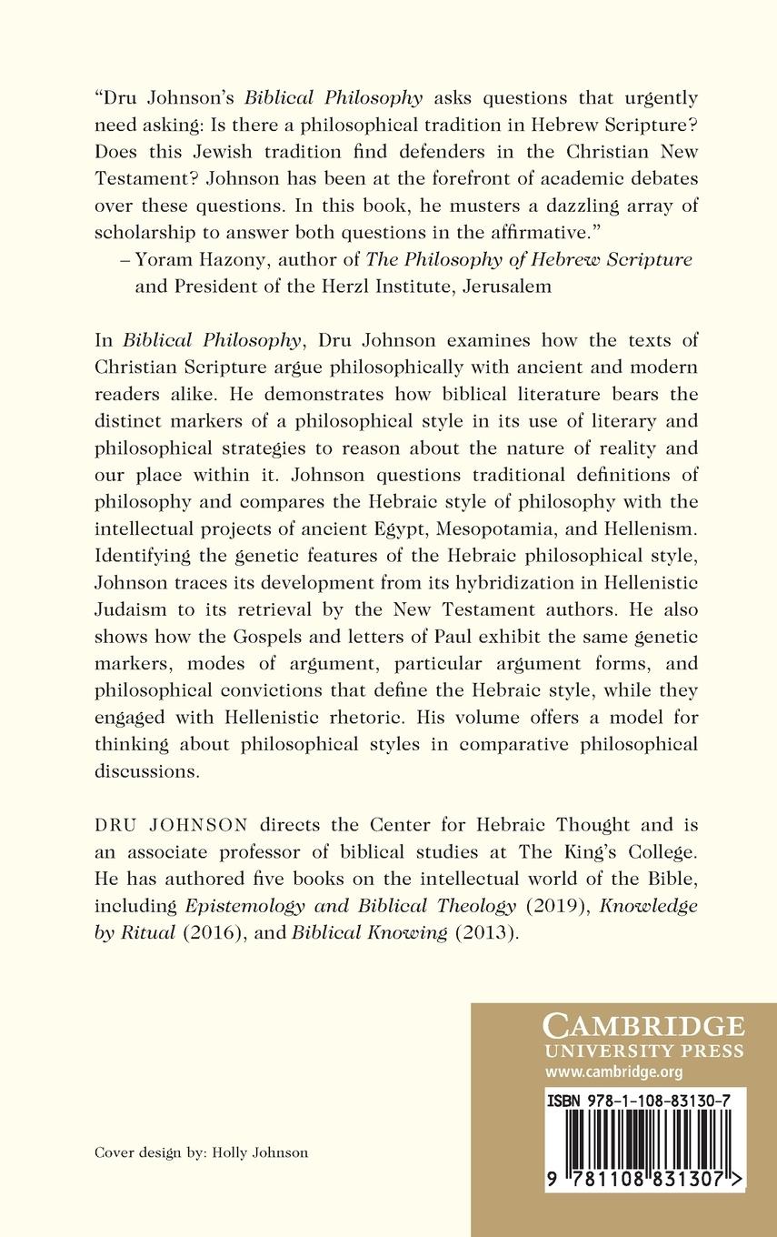 Rückseitencover Biblical Philosophy