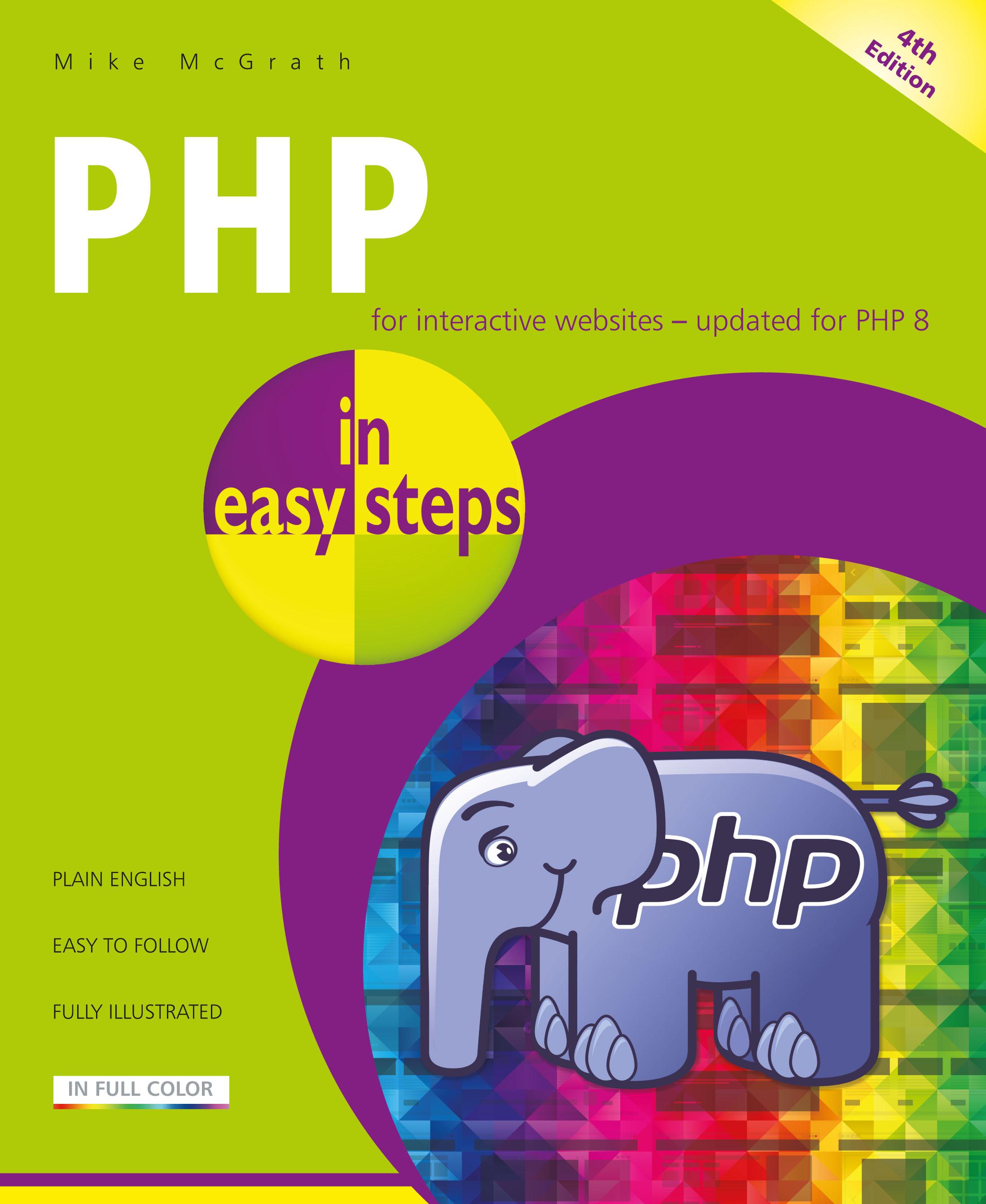 Vorderes Coverbild PHP in Easy Steps