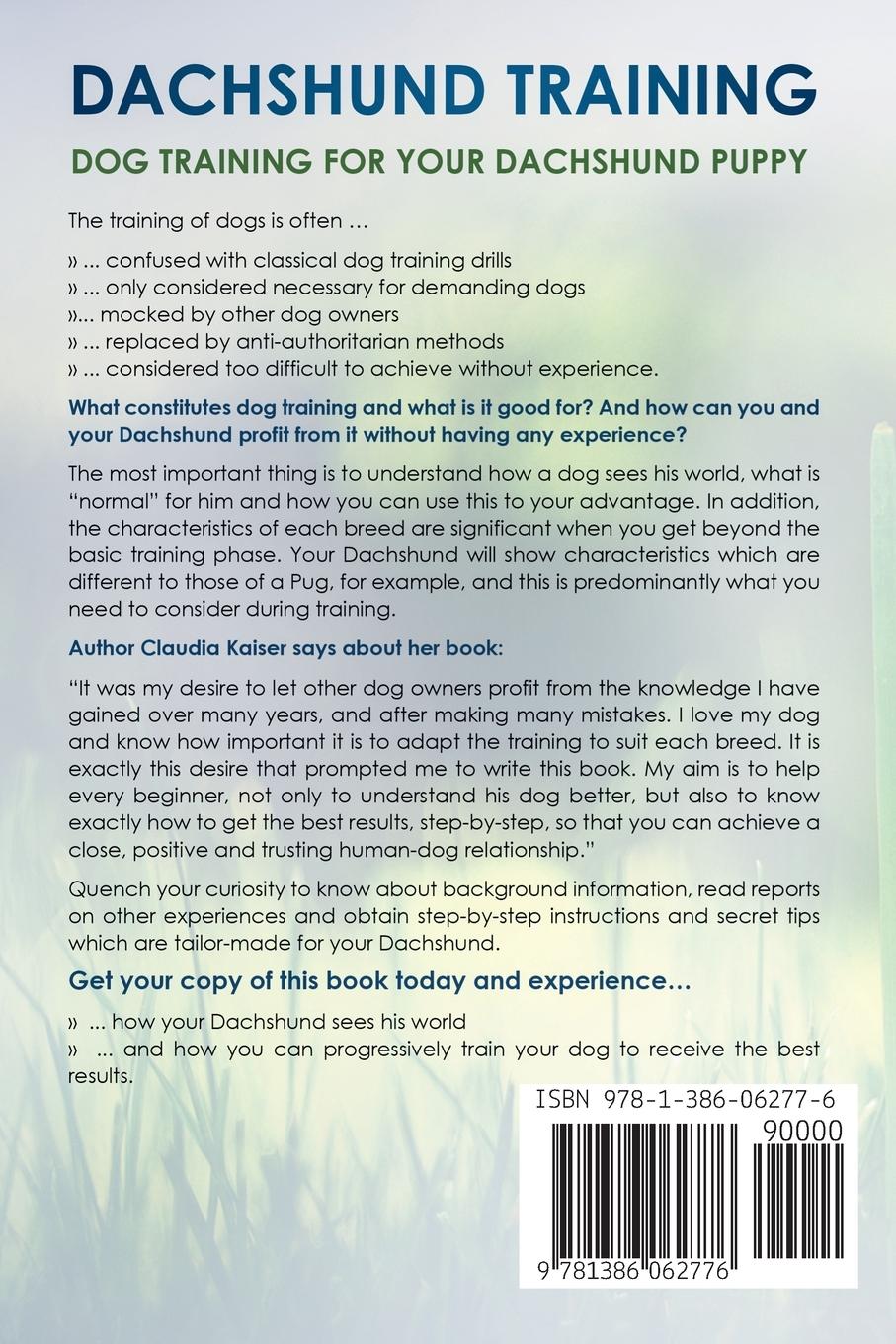 Rückseitencover Dachshund Training