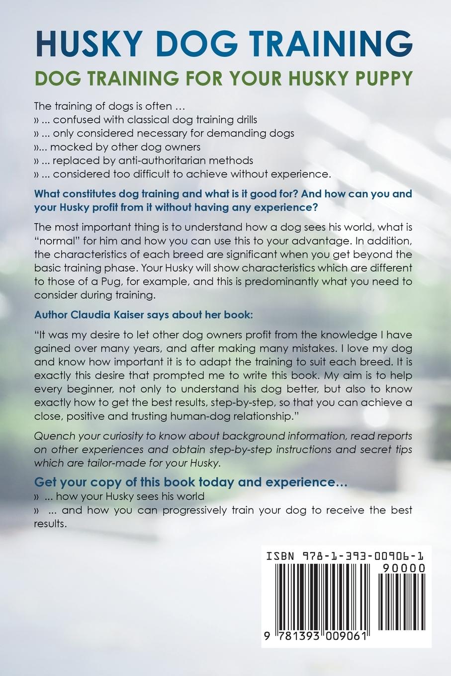 Rückseitencover Husky Training - Dog Training for your Husky puppy