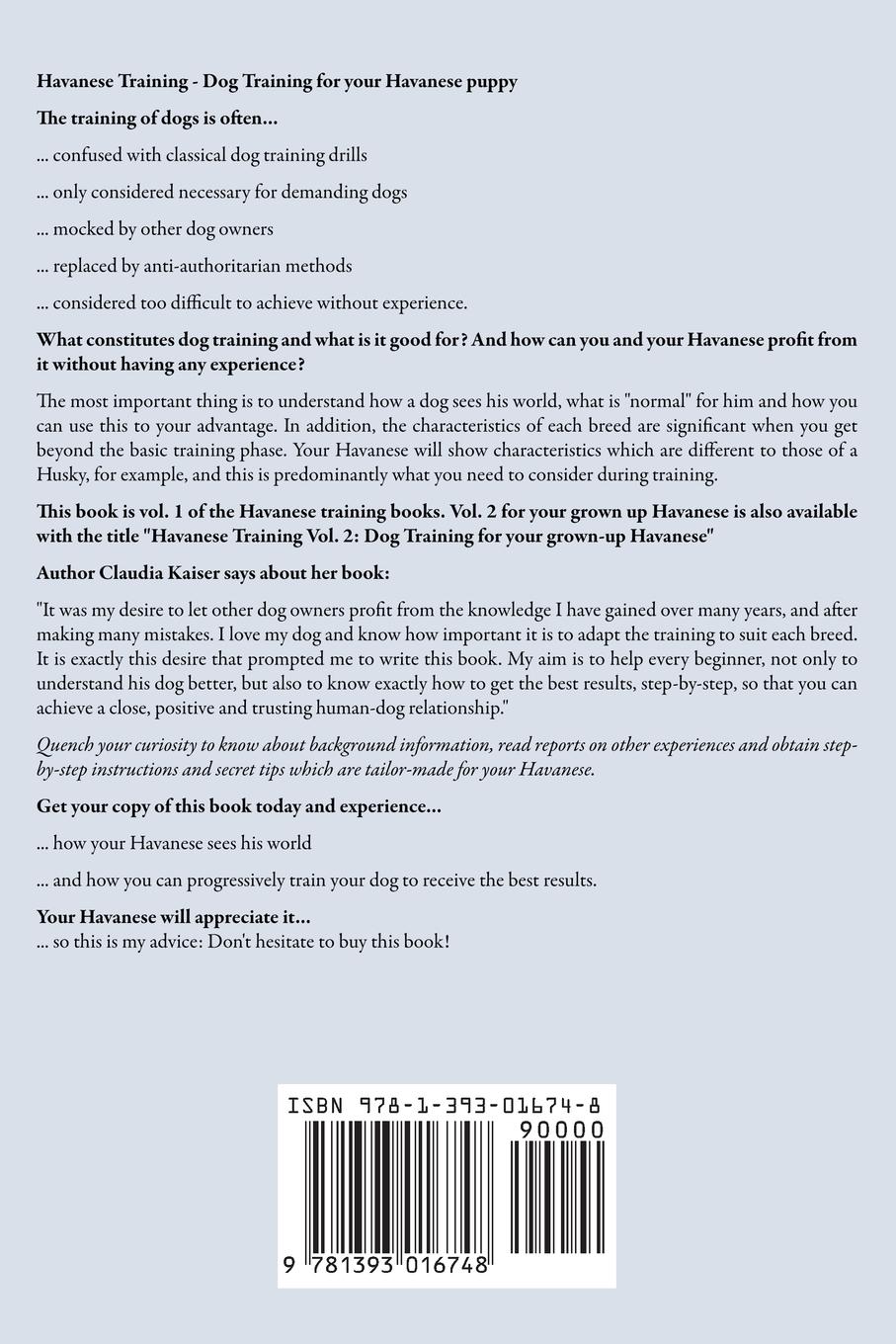 Rückseitencover Havanese Training