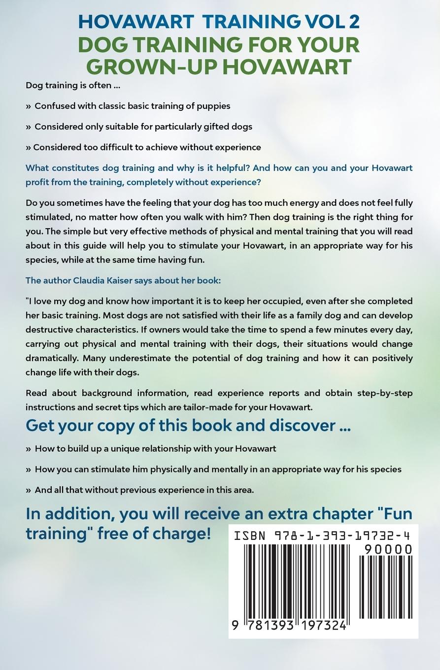 Rückseitencover Hovawart Training Vol 2 - Dog Training for your grown-up Hovawart