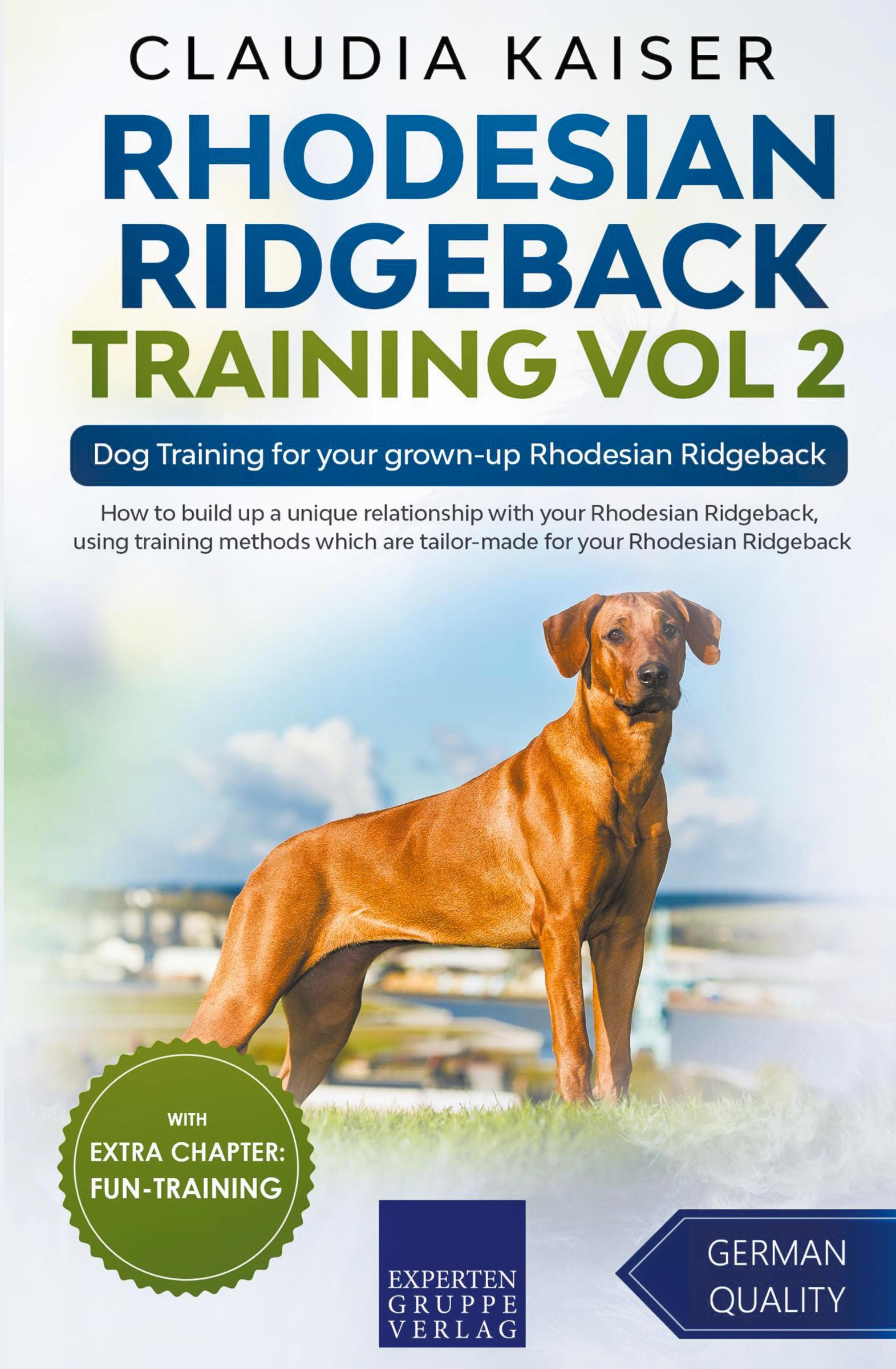 Vorderes Coverbild Rhodesian Ridgeback Training Vol 2 – Dog Training for your grown-up Rhodesian Ridgeback