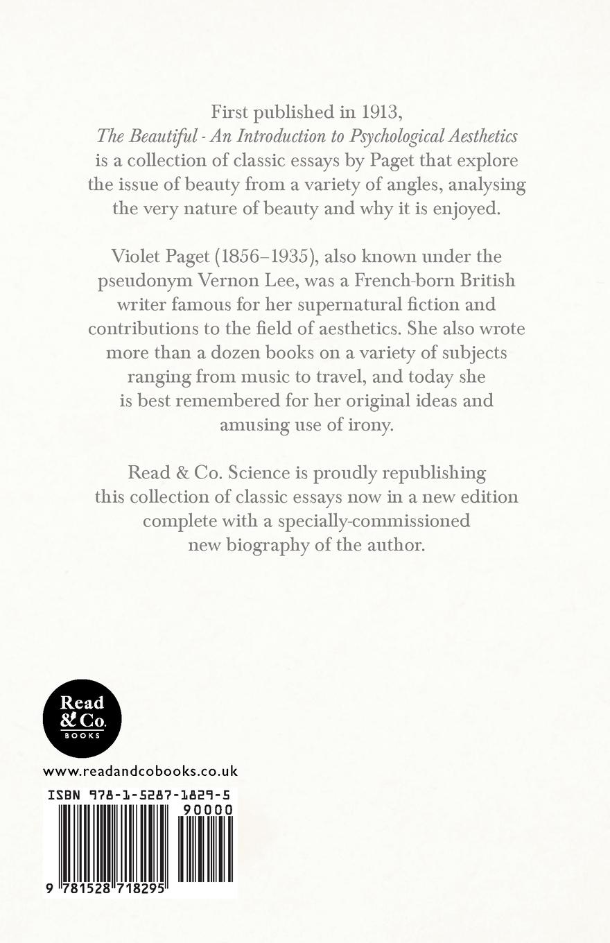 Rückseitencover The Beautiful - An Introduction to Psychological Aesthetics