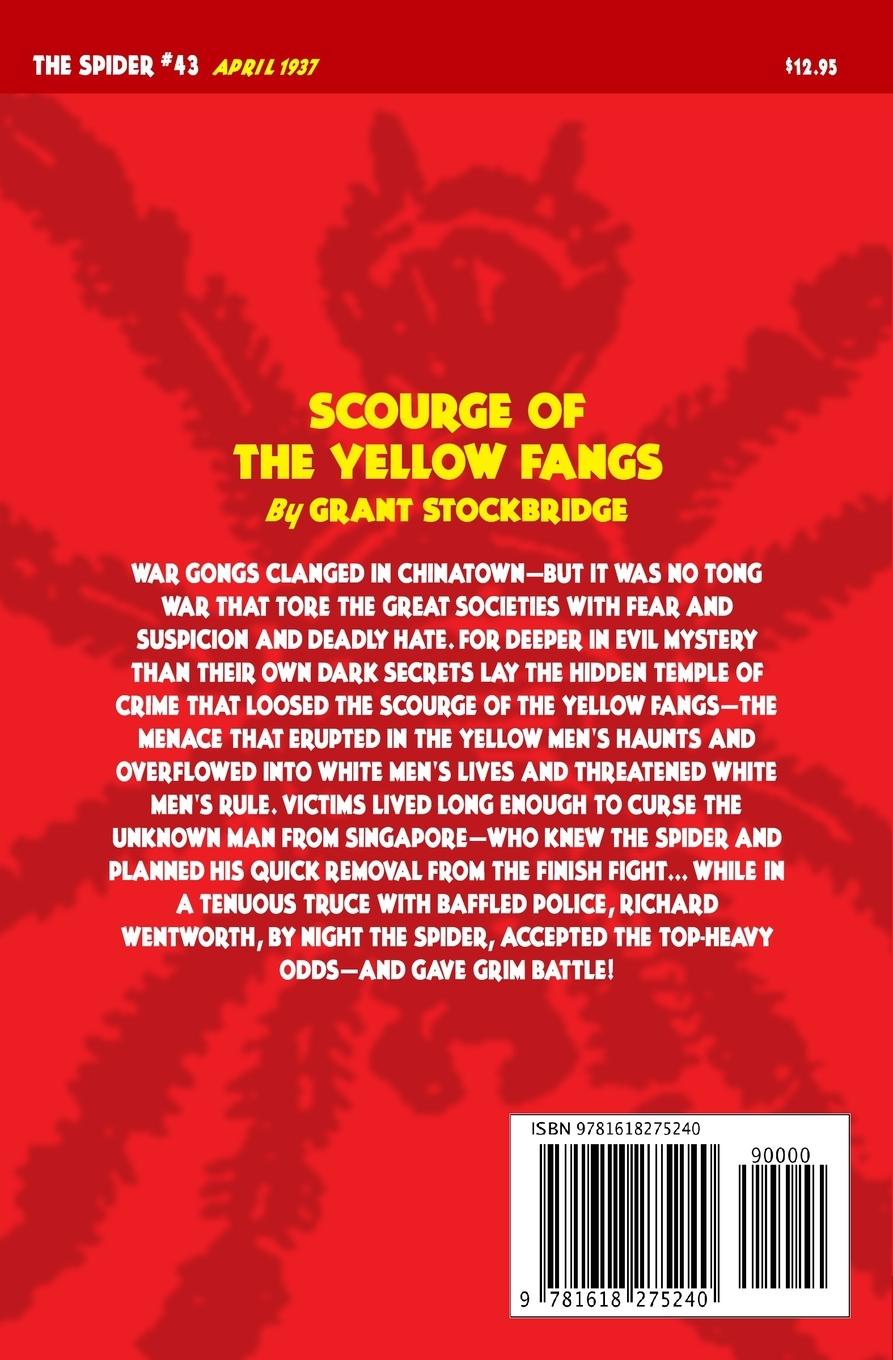 Rückseitencover The Spider #43: Scourge of the Yellow Fangs
