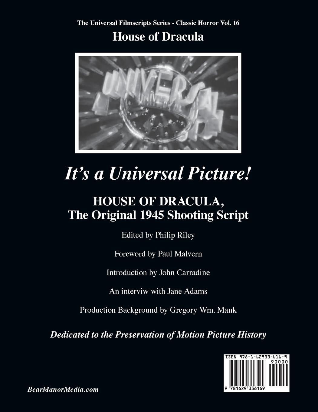 Rückseitencover House of Dracula