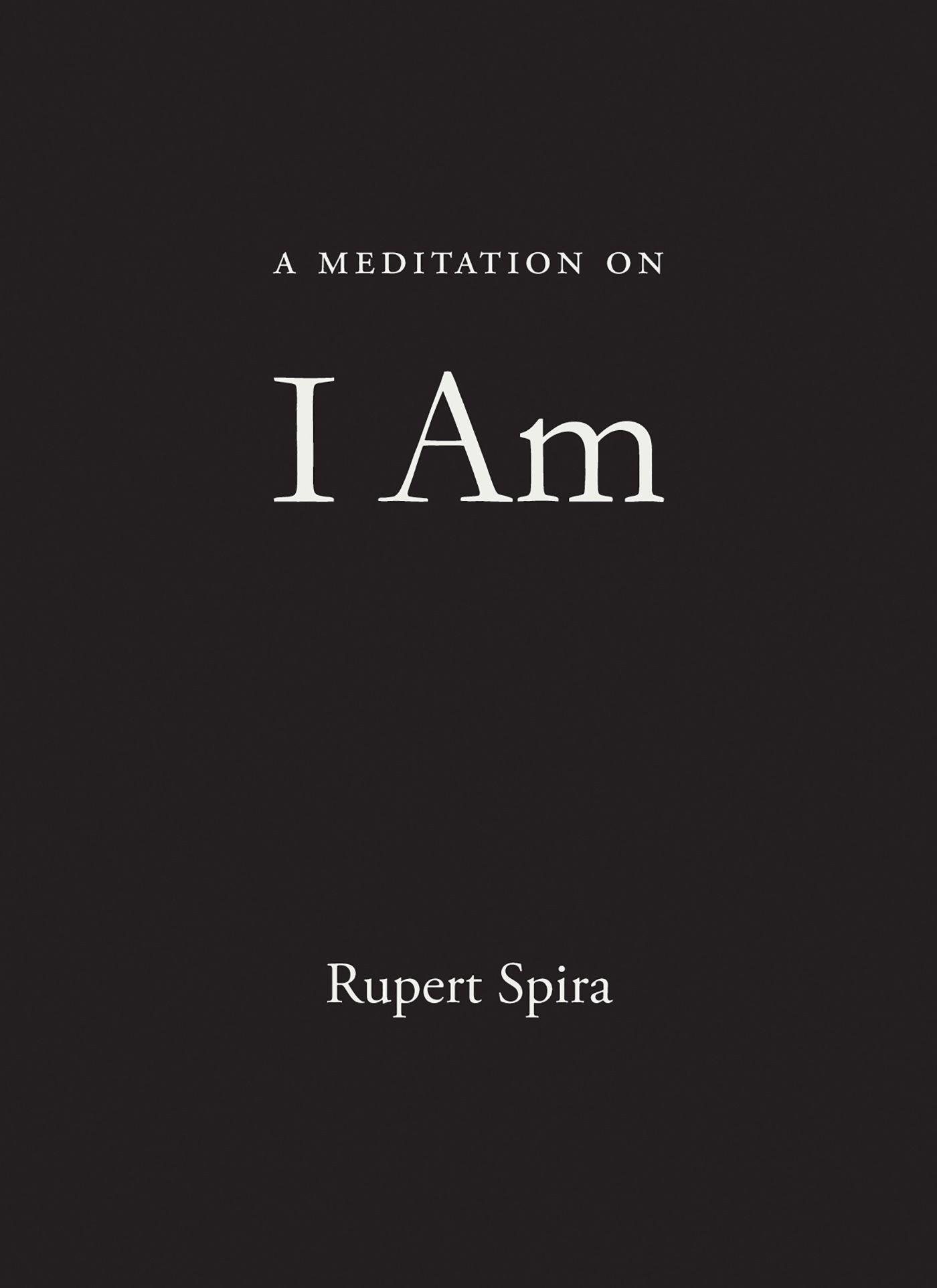 Vorderes Coverbild A Meditation on I Am