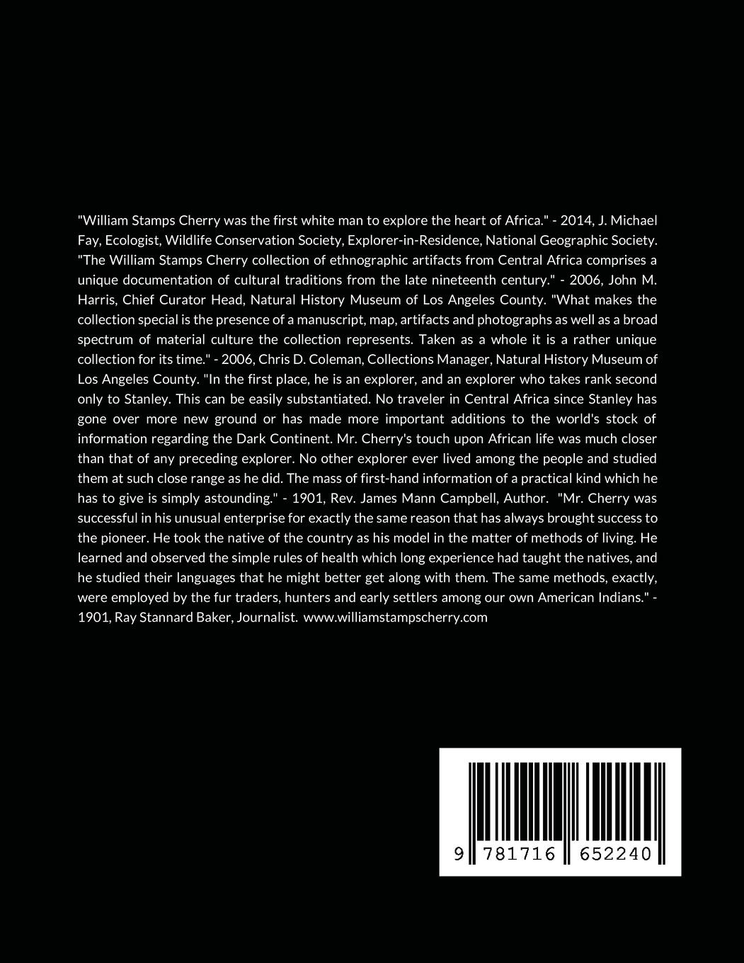 Rückseitencover William Stamps Cherry - Into the Dark Unknown