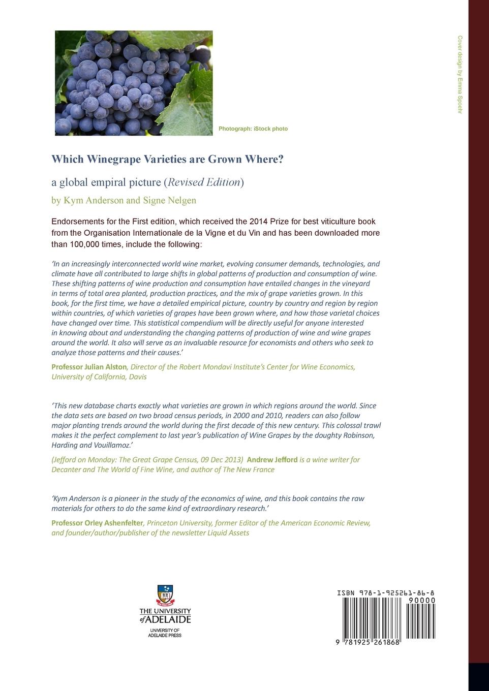 Rückseitencover WHICH WINEGRAPE VARIETIES ARE GROWN WHERE? Revised Edition