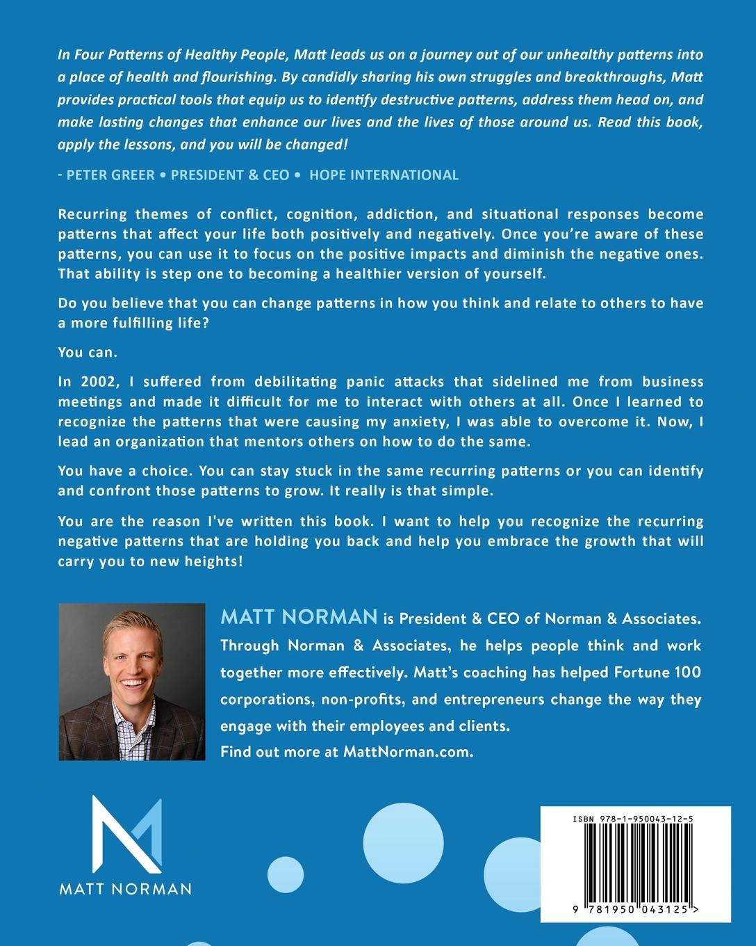 Rückseitencover Four Patterns of Healthy People: How to Grow Past Your Rooted Behaviors, Discover a Deeper Connection with Others, and Reach Your Full Potential in Li