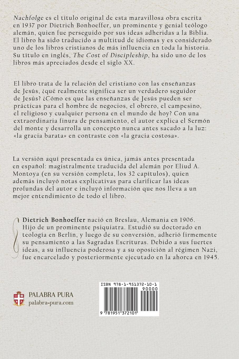 Rückseitencover El curso de discipulado