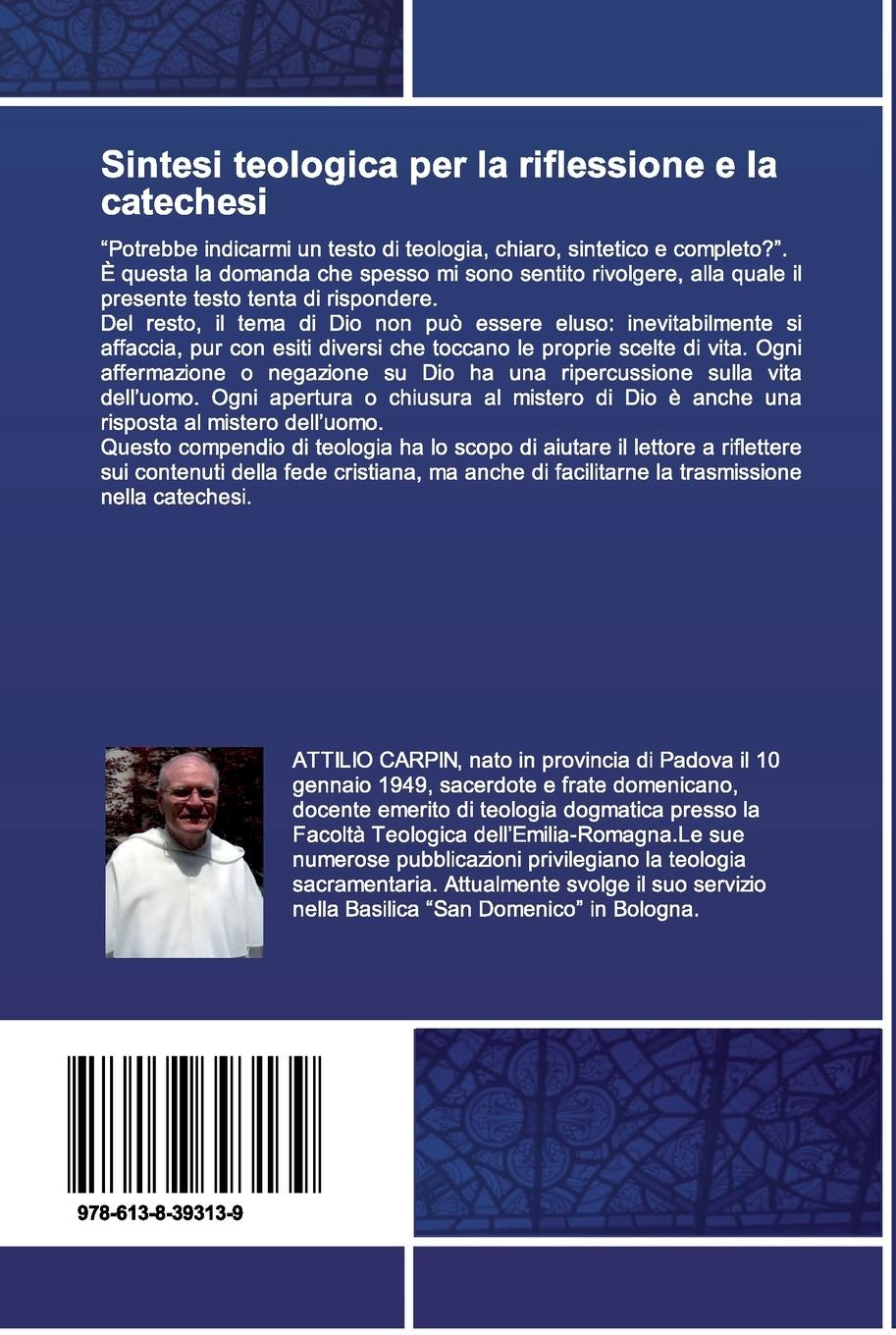 Rückseitencover Sintesi teologica per la riflessione e la catechesi