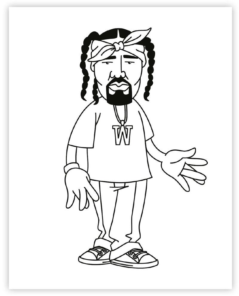 Beispielinhalt (Bild) Hip Hop Coloring Book: West Coast Edition