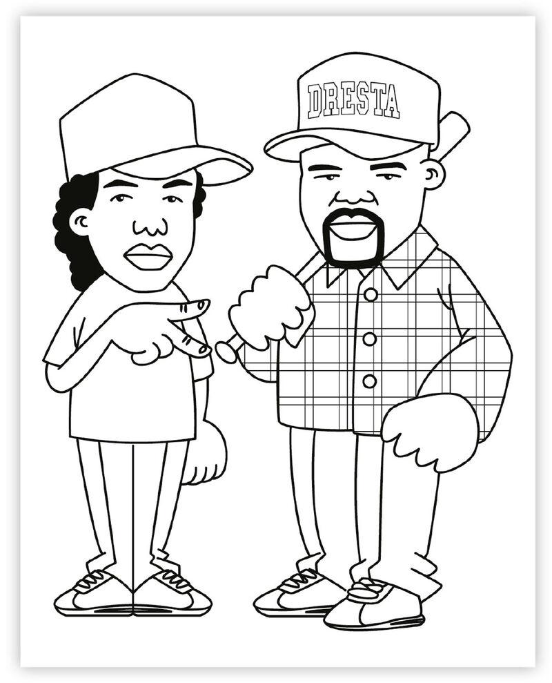 Beispielinhalt (Bild) Hip Hop Coloring Book: West Coast Edition