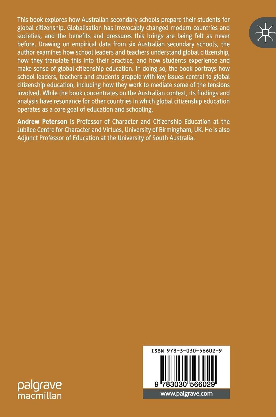 Rückseitencover Global Citizenship Education in Australian Schools