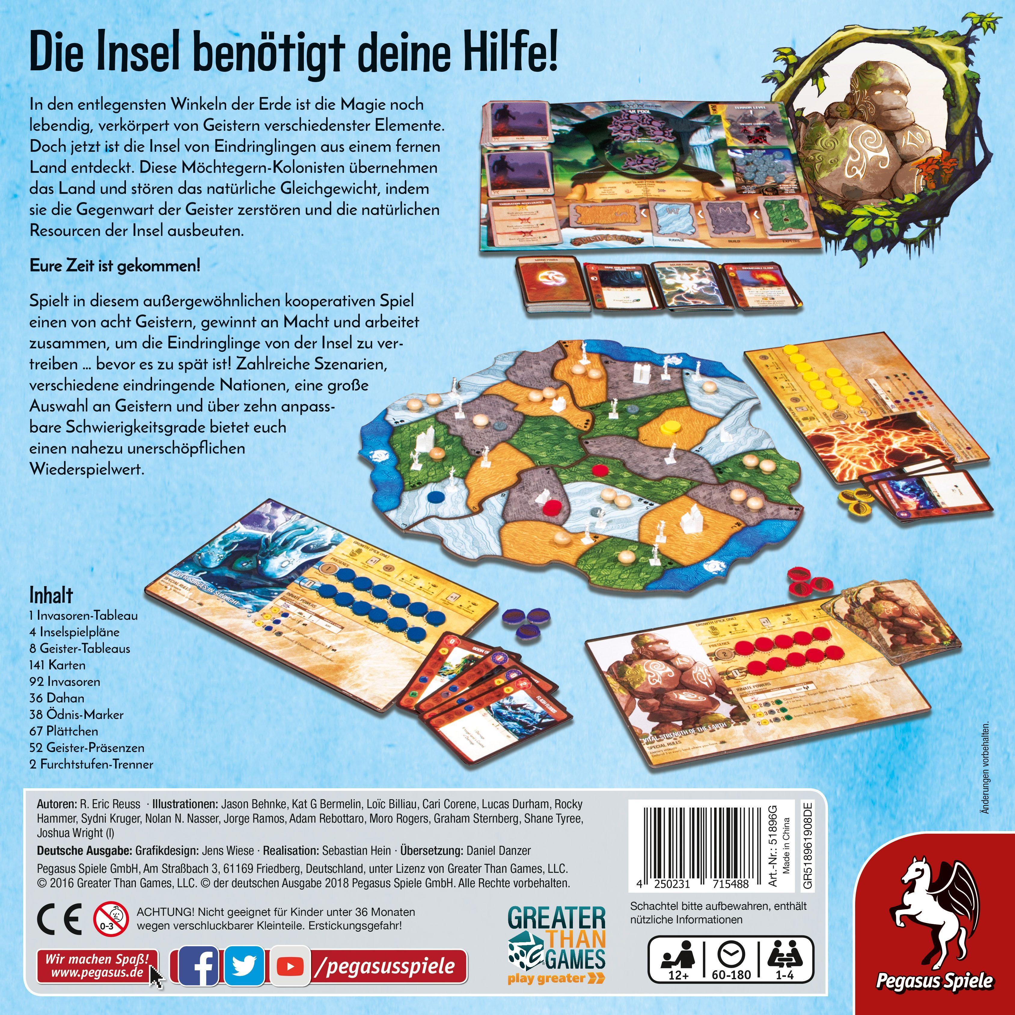 Beispielinhalt (Bild) Spirit Island (deutsche Ausgabe)