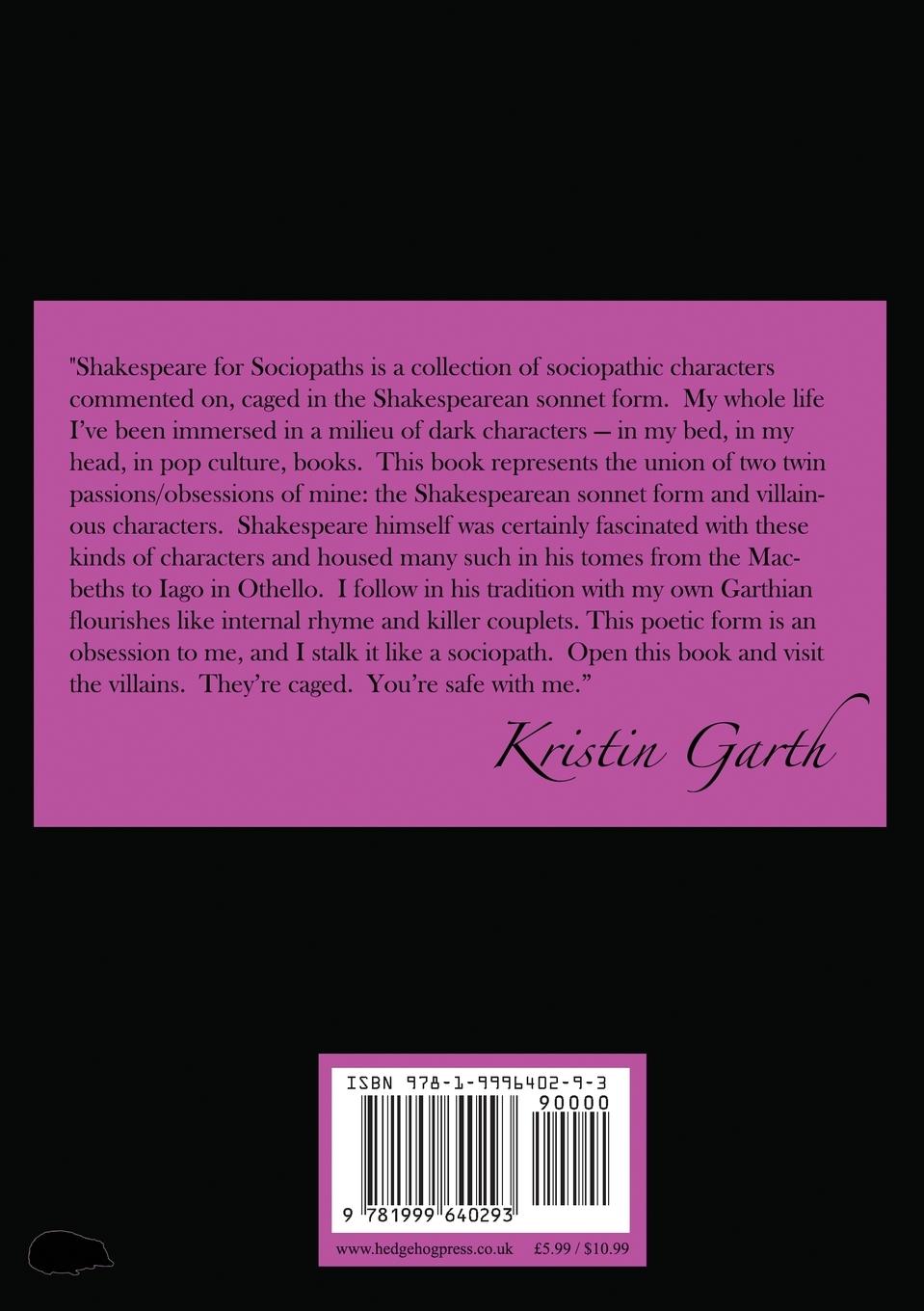 Rückseitencover Shakespeare for Sociopaths