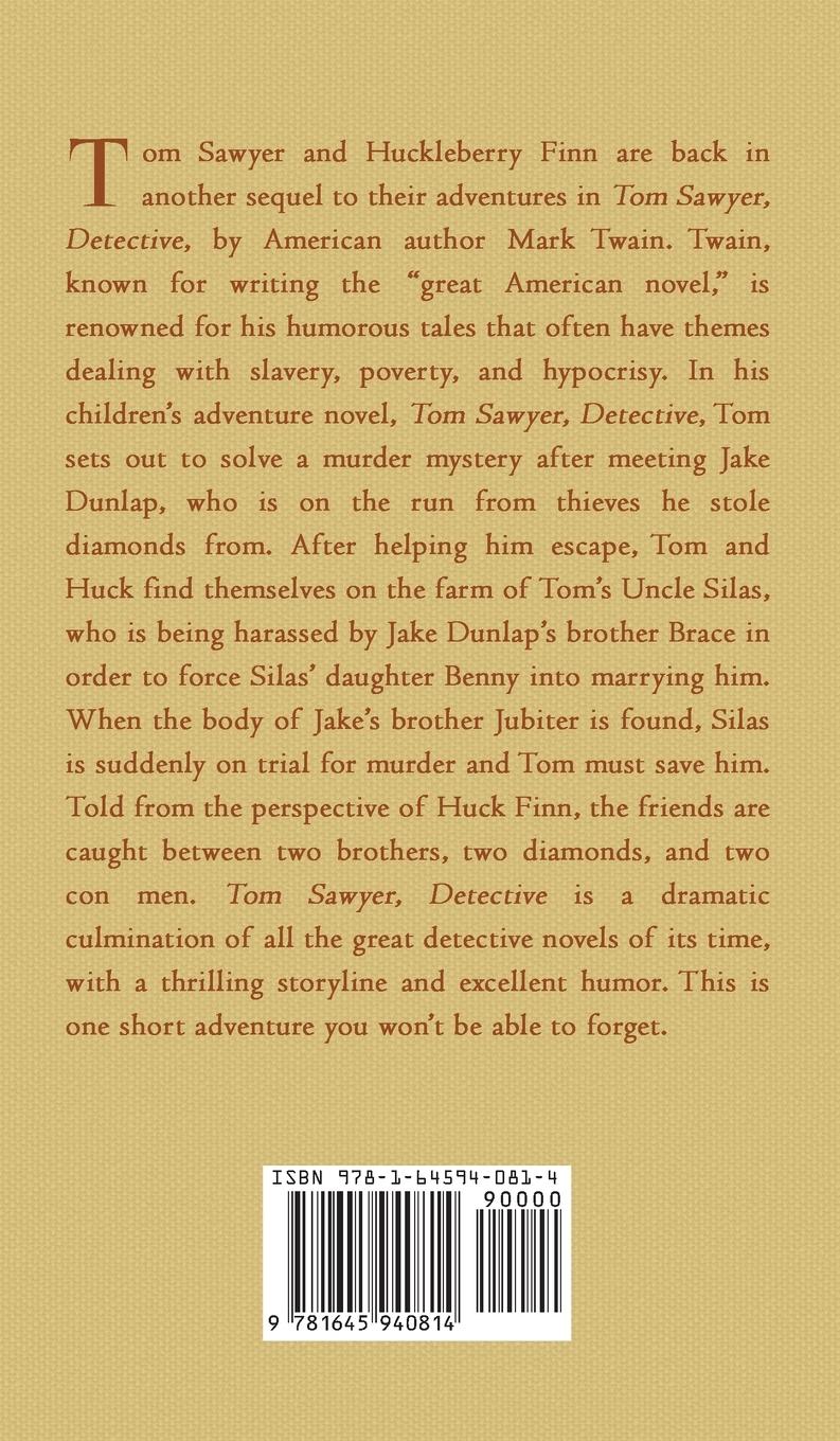 Rückseitencover Tom Sawyer, Detective