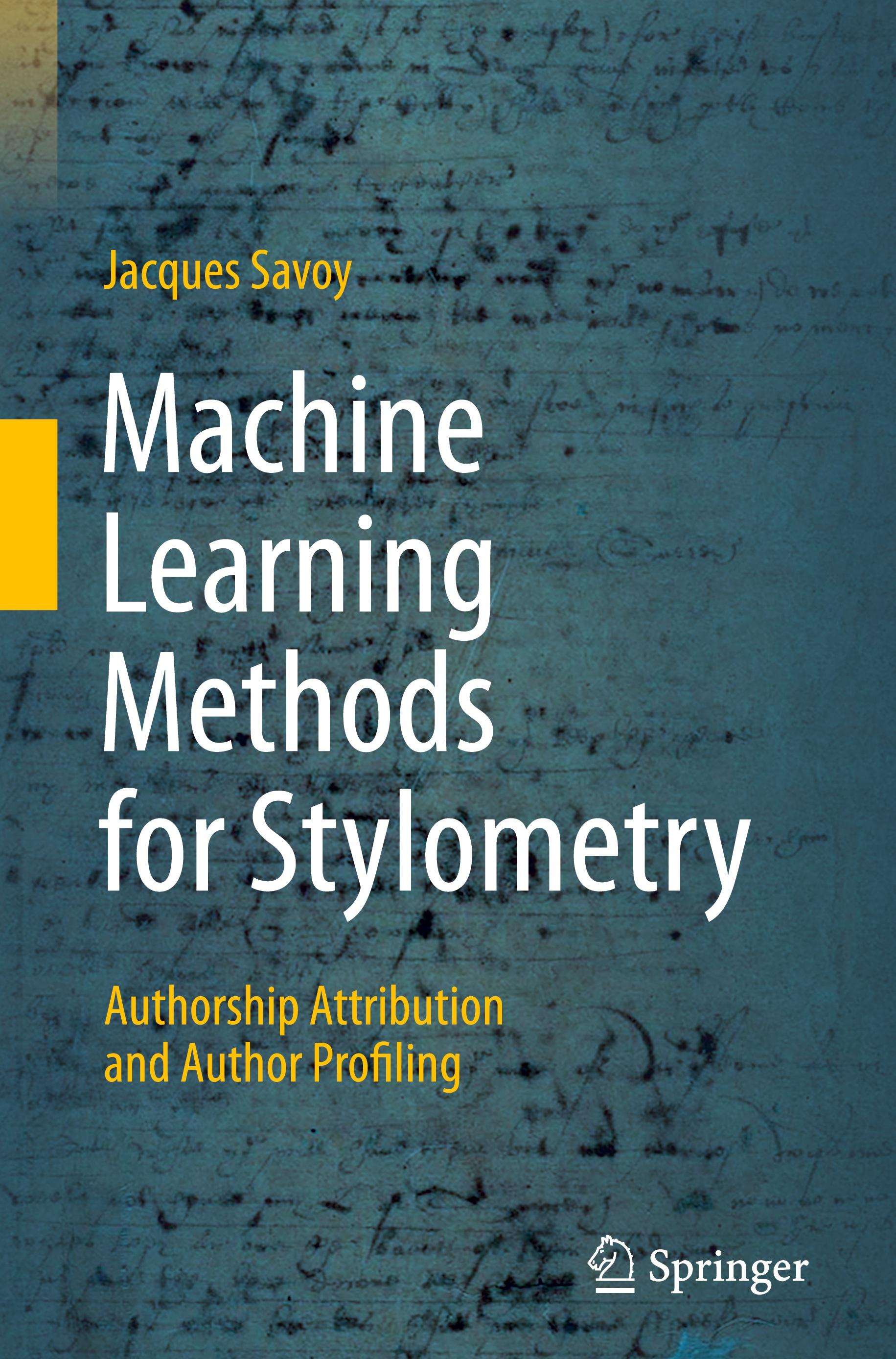 Vorderes Coverbild Machine Learning Methods for Stylometry