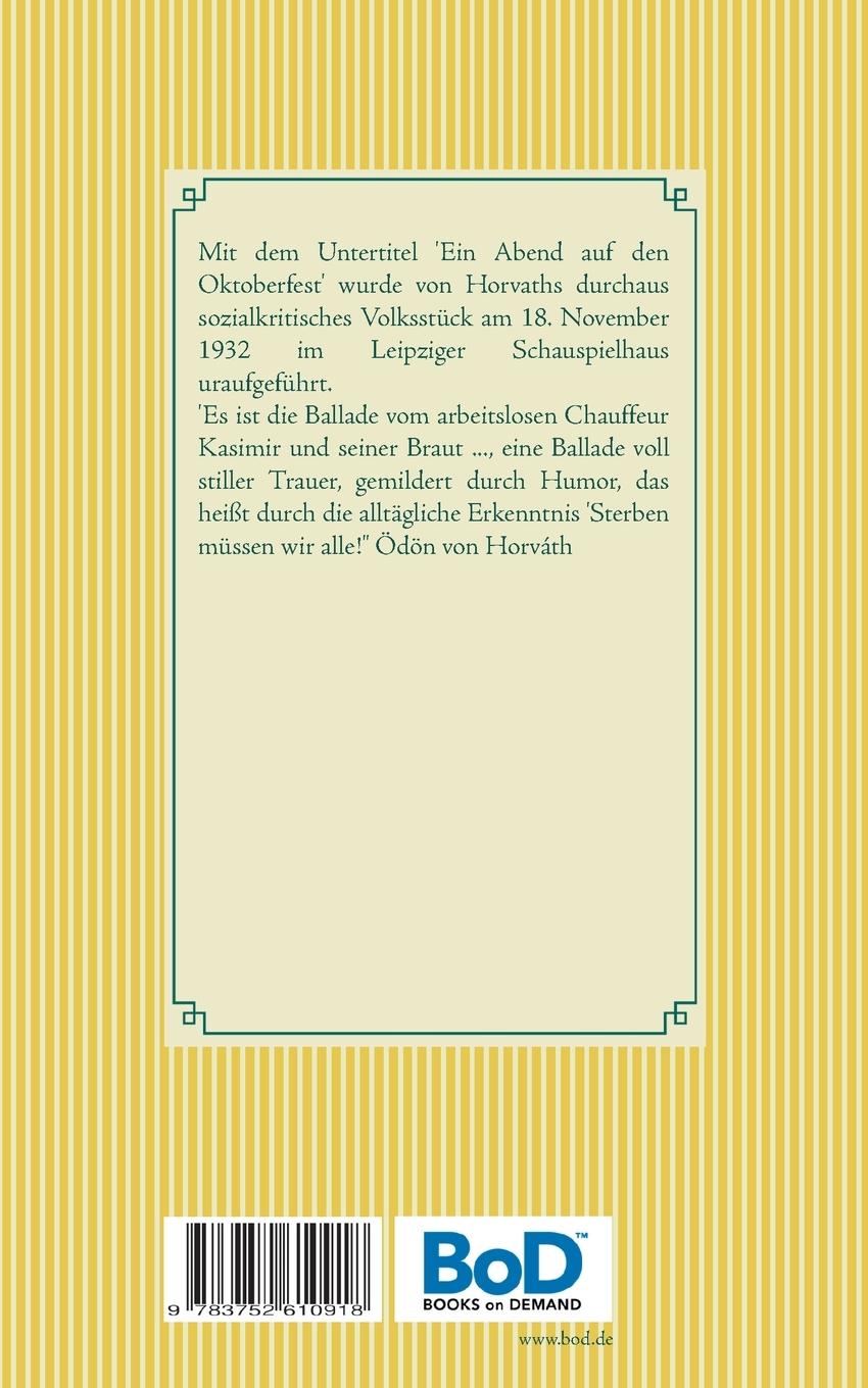 Rückseitencover Kasimier und Karoline