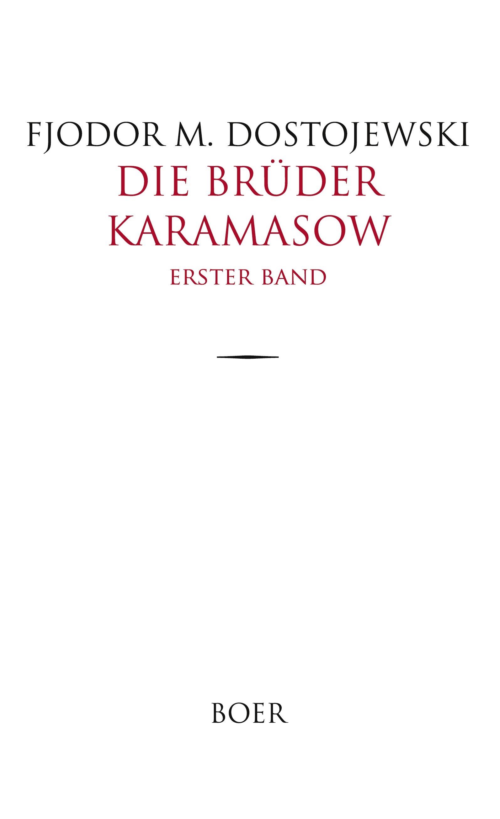 Vorderes Coverbild Die Brüder Karamasow Band 1