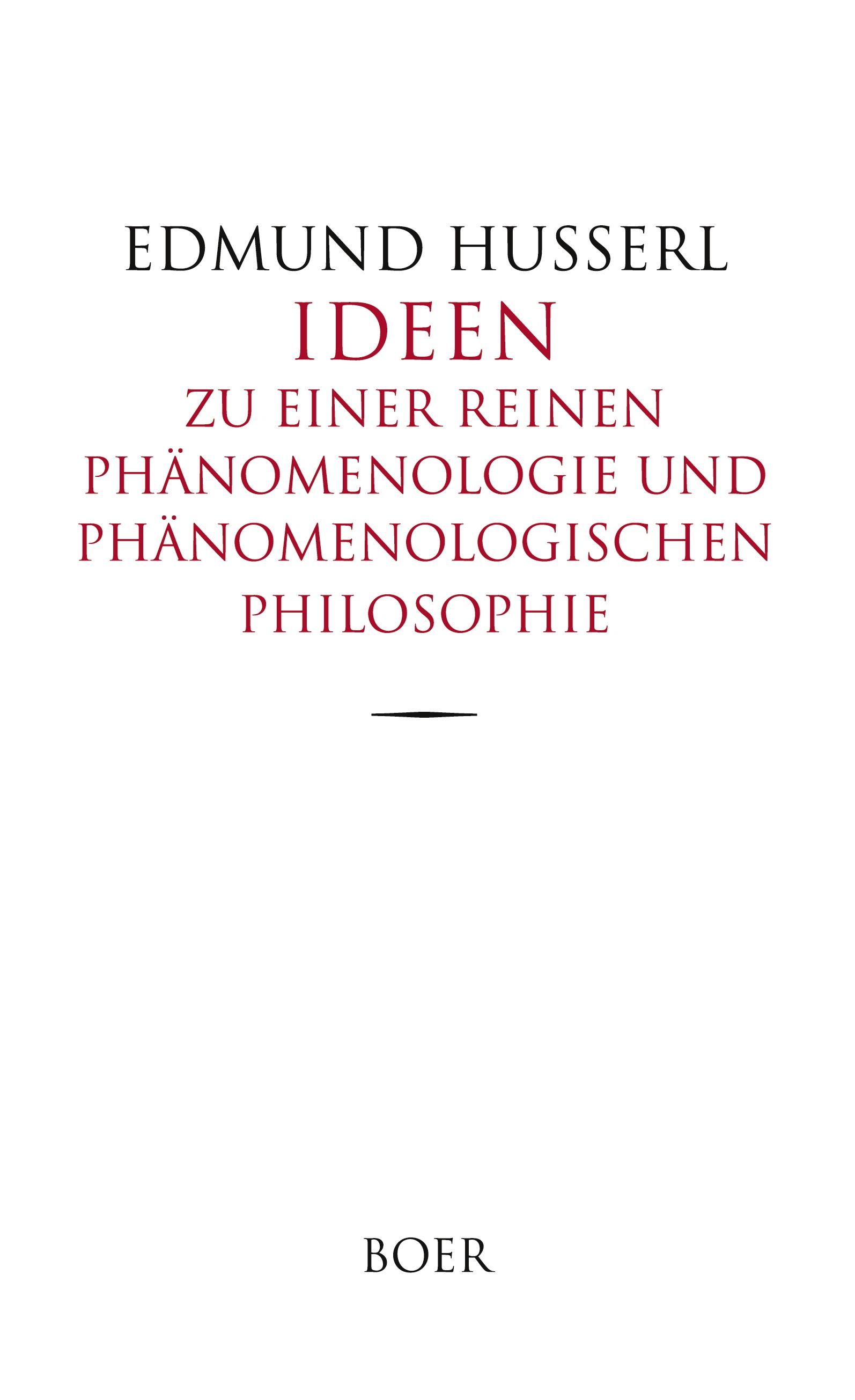 Vorderes Coverbild Ideen zu einer reinen Phänomenologie und phänomenologischen Philosophie