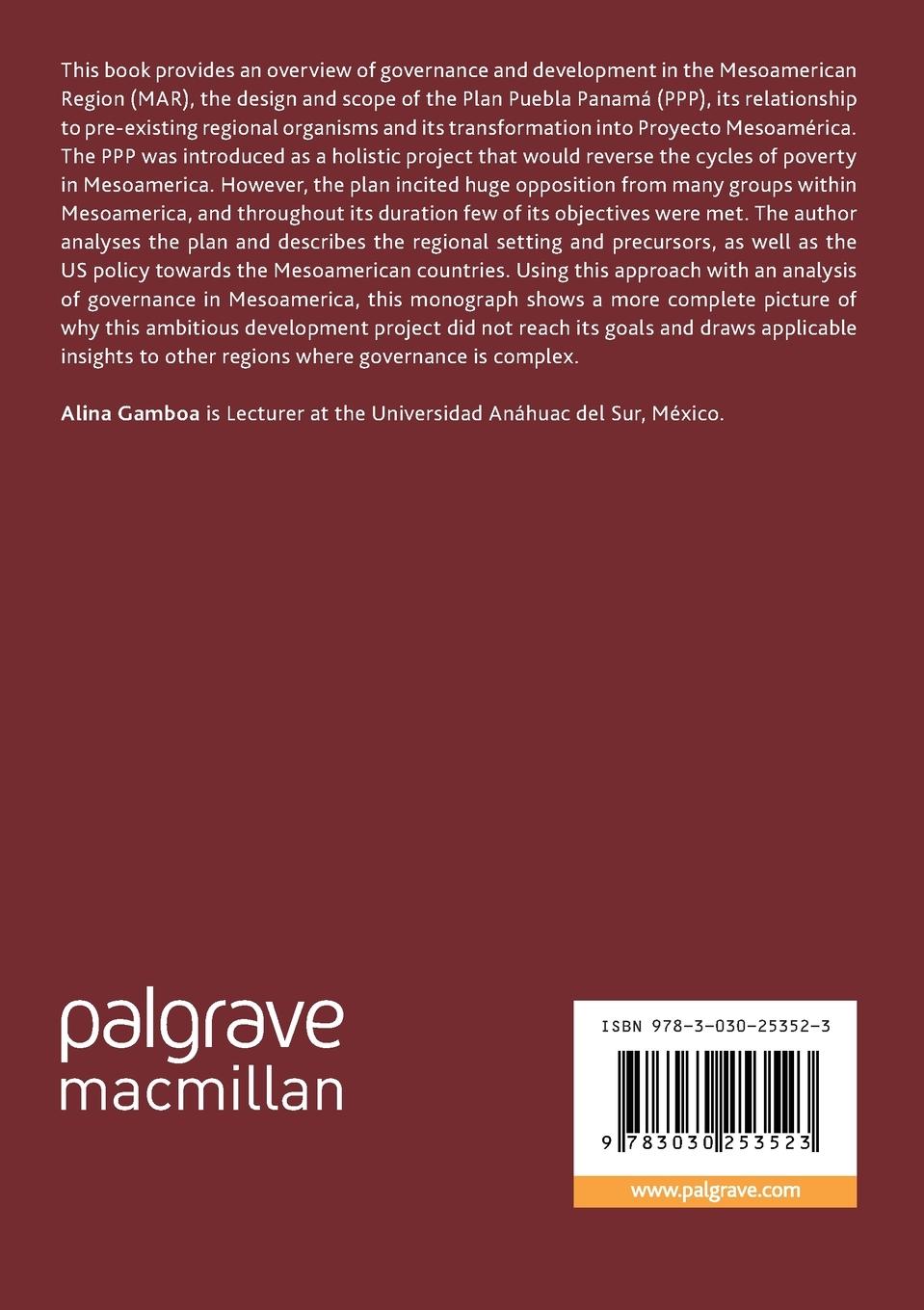 Rückseitencover Regional Integration, Development, and Governance in Mesoamerica