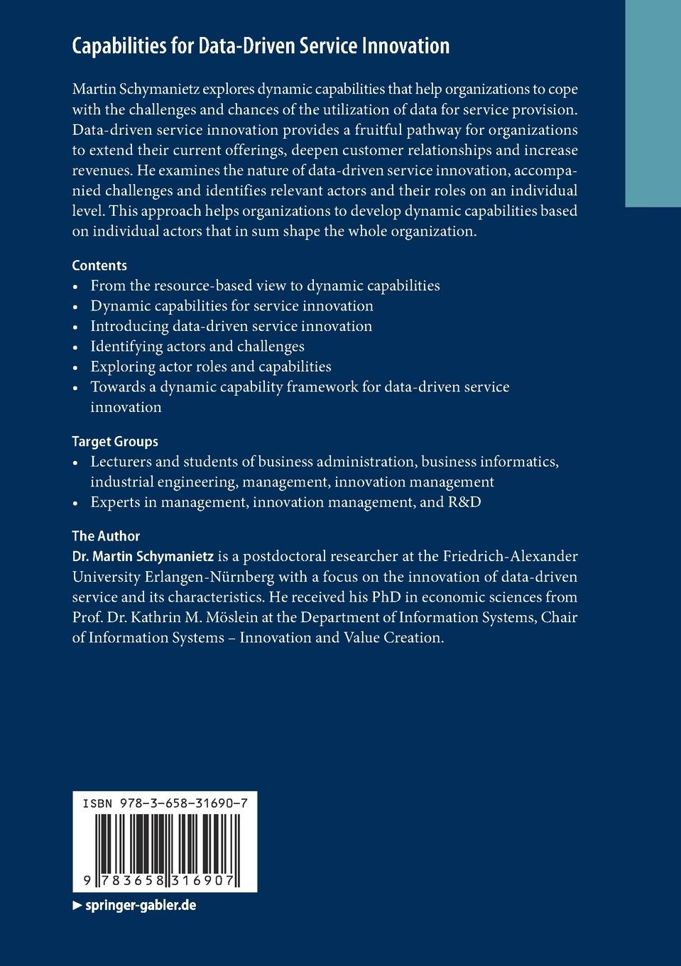 Rückseitencover Capabilities for Data-Driven Service Innovation