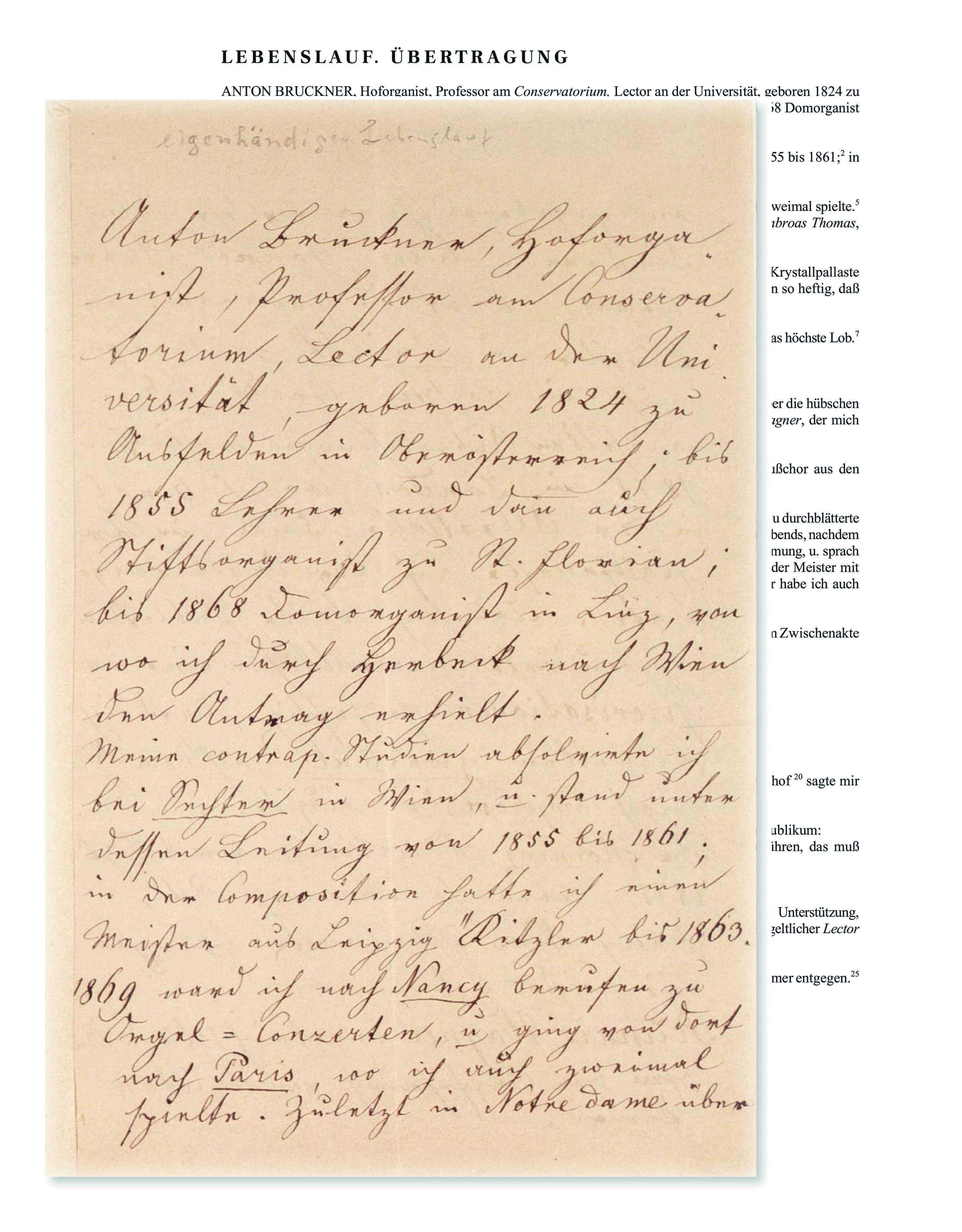 Beispielinhalt (Bild) Anton Bruckner