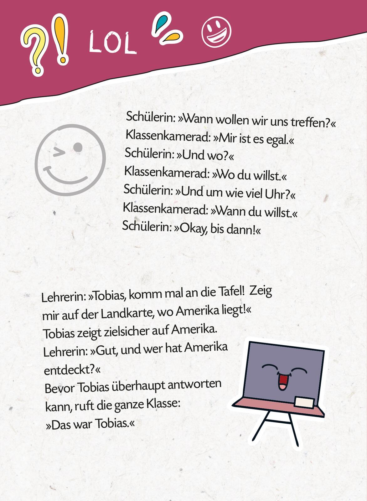 Beispielinhalt (Bild) Mein dickes Schüler-Witzebuch