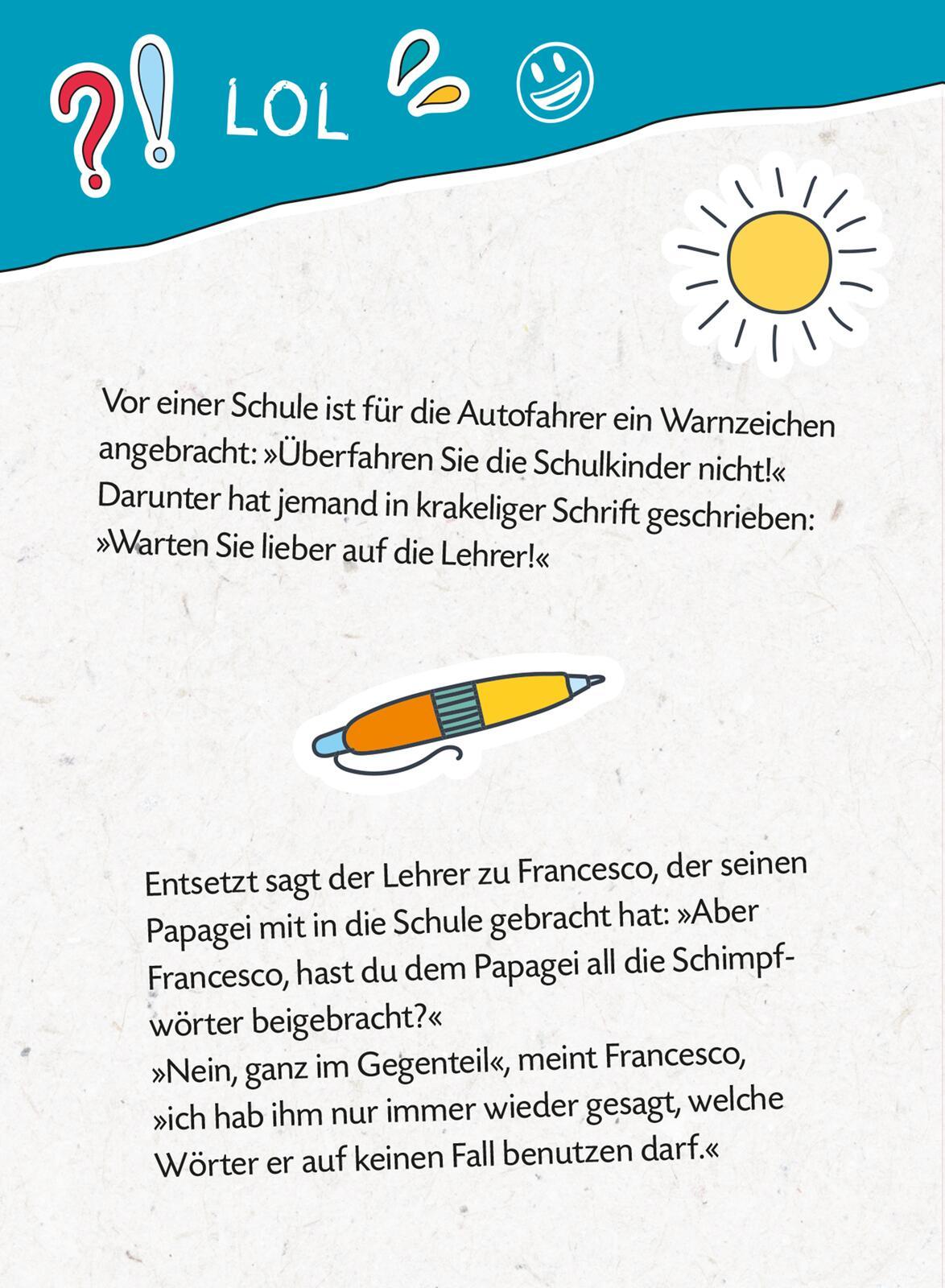 Beispielinhalt (Bild) Mein dickes Schüler-Witzebuch