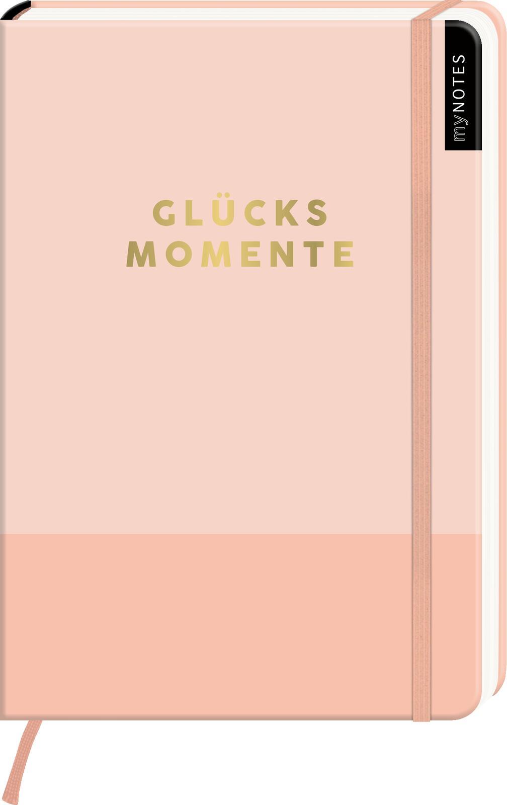 Vorderes Coverbild myNOTES Notizbuch A5: Glücksmomente