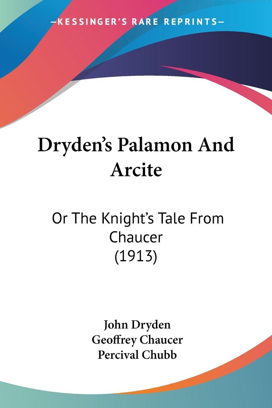 Vorderes Coverbild Dryden's Palamon And Arcite
