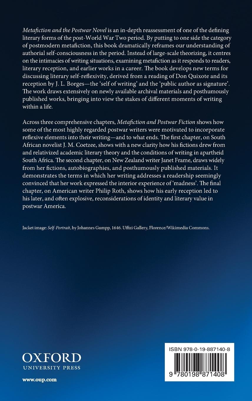 Rückseitencover METAFICTION & POSTWAR NOVEL OEM C