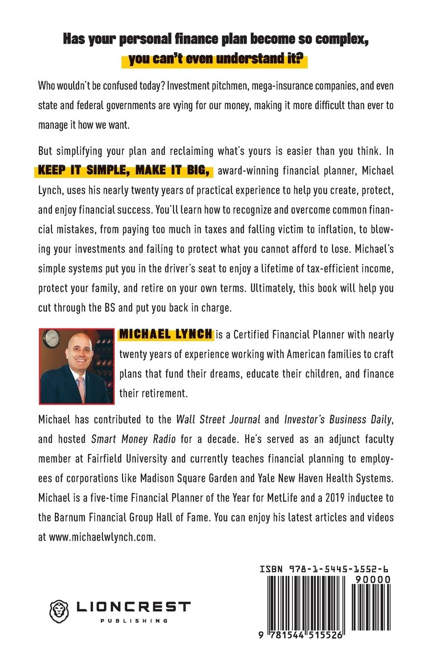 Rückseitencover Keep It Simple, Make It Big