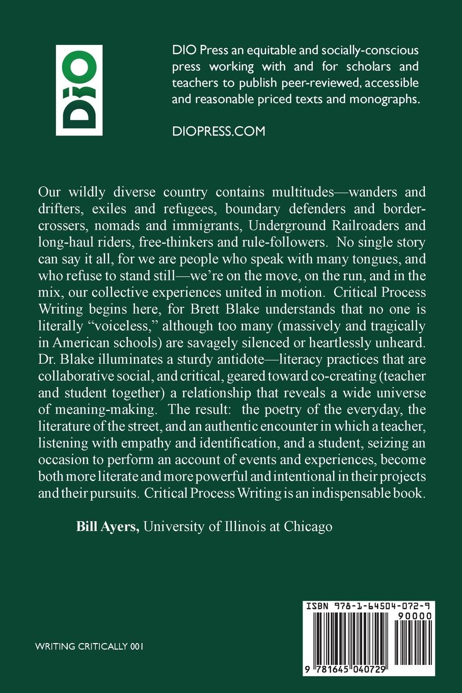 Rückseitencover Critical Process Writing