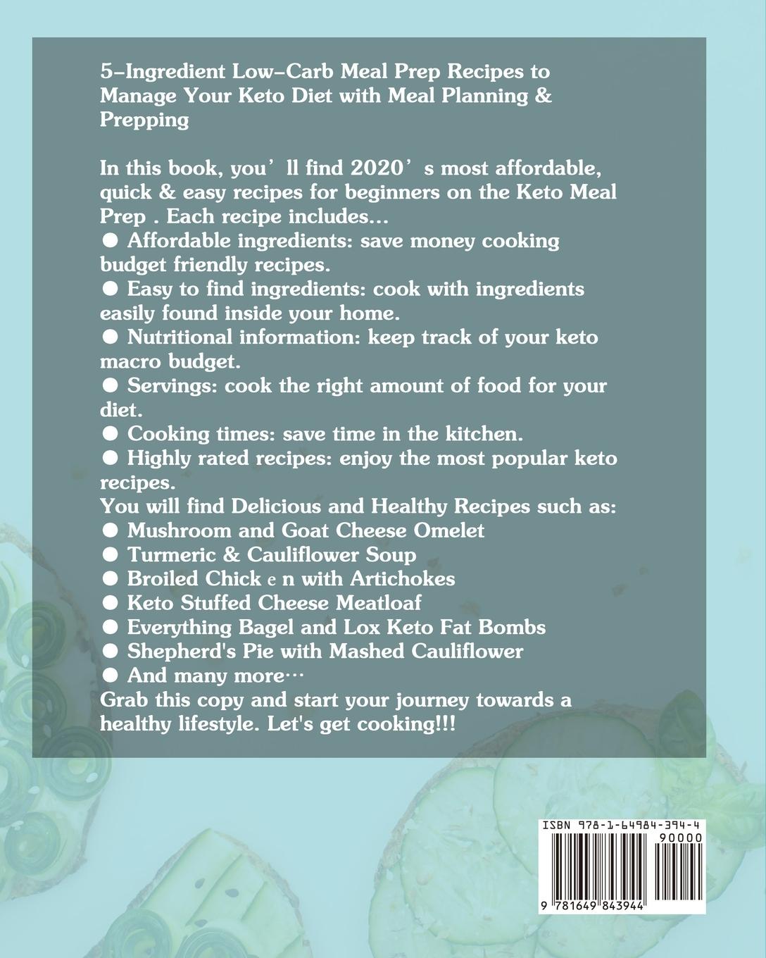 Rückseitencover Keto Meal Prep for Beginners