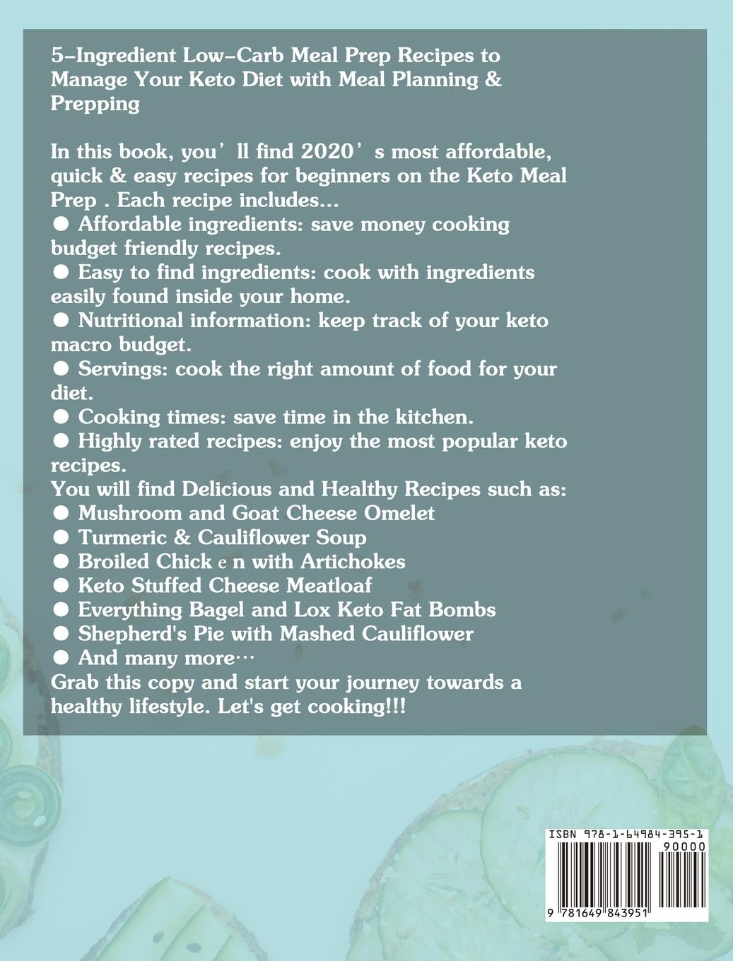Rückseitencover Keto Meal Prep for Beginners