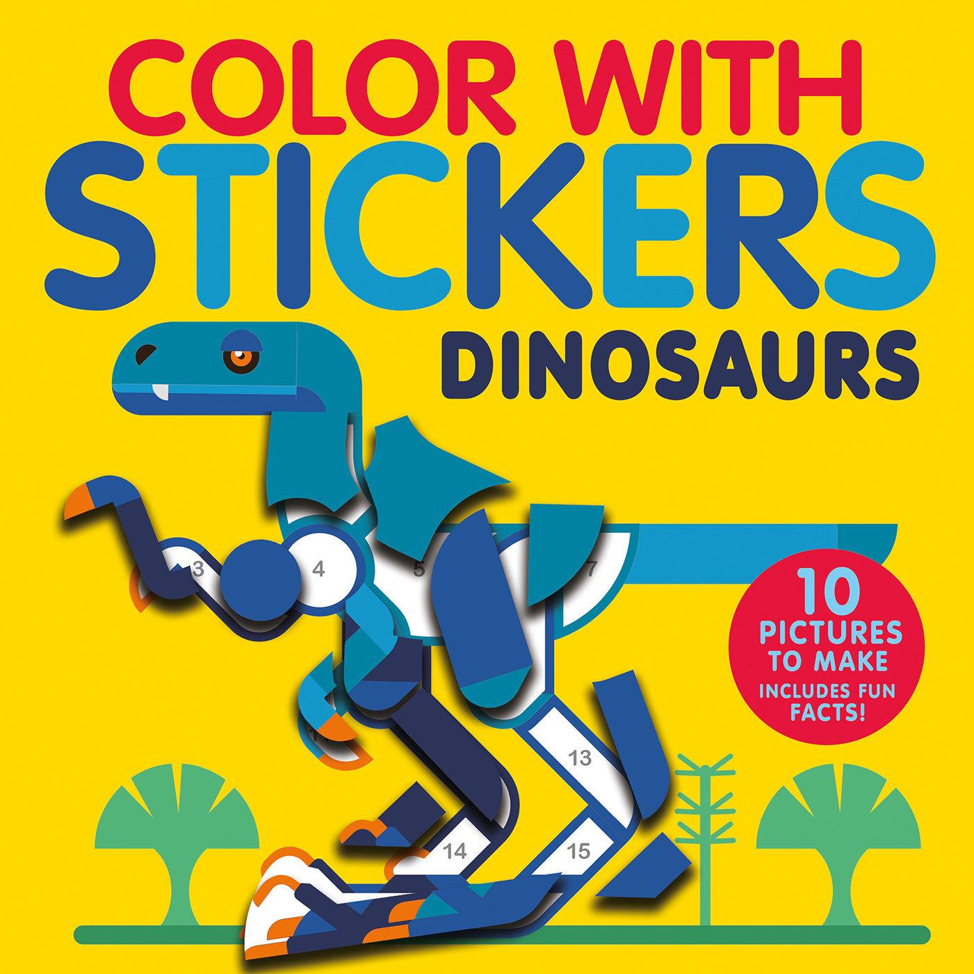 Vorderes Coverbild Color with Stickers: Dinosaurs