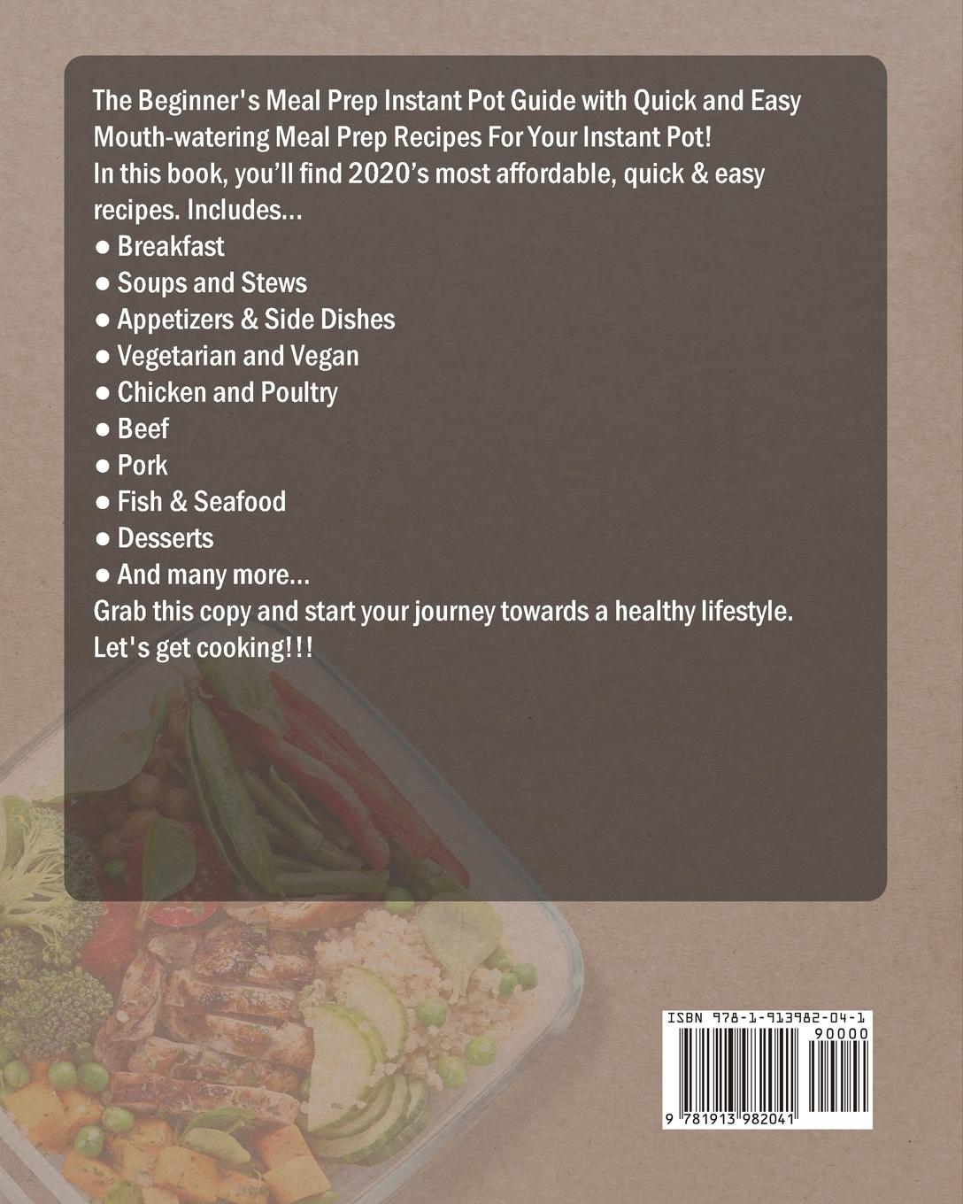 Rückseitencover Meal Prep Instant Pot Cookbook for Beginners