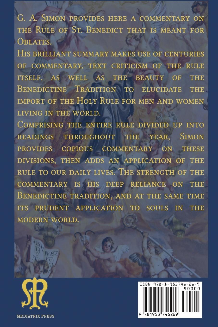 Rückseitencover Commentary for Benedictine Oblates