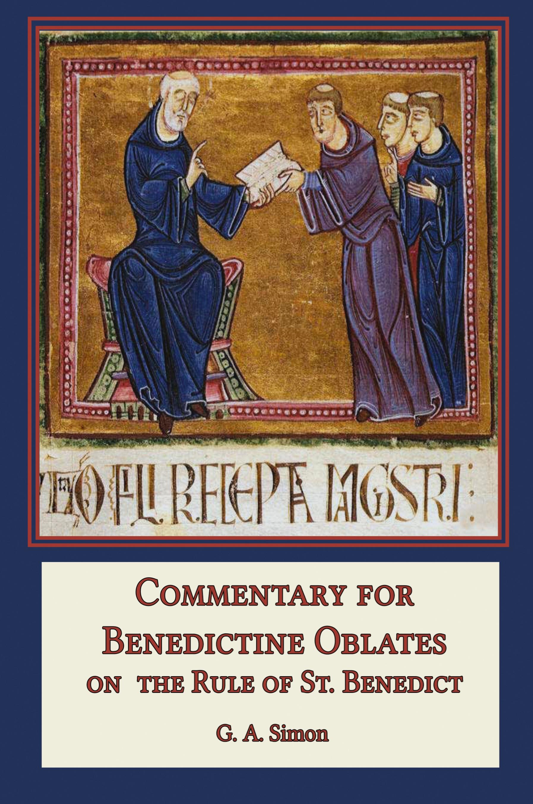 Vorderes Coverbild Commentary for Benedictine Oblates