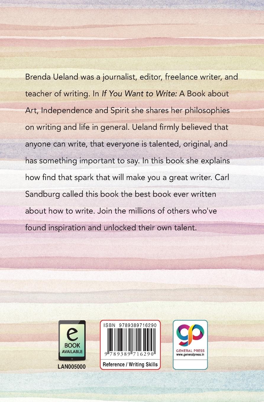 Rückseitencover If You Want to Write