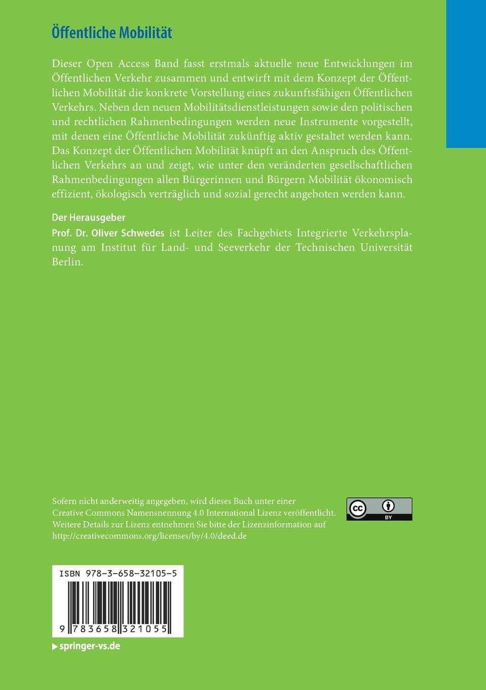 Rückseitencover Öffentliche Mobilität