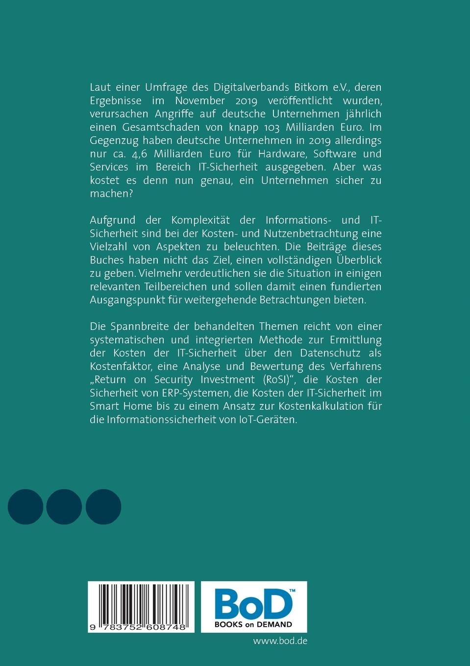 Rückseitencover Kosten der IT-Sicherheit
